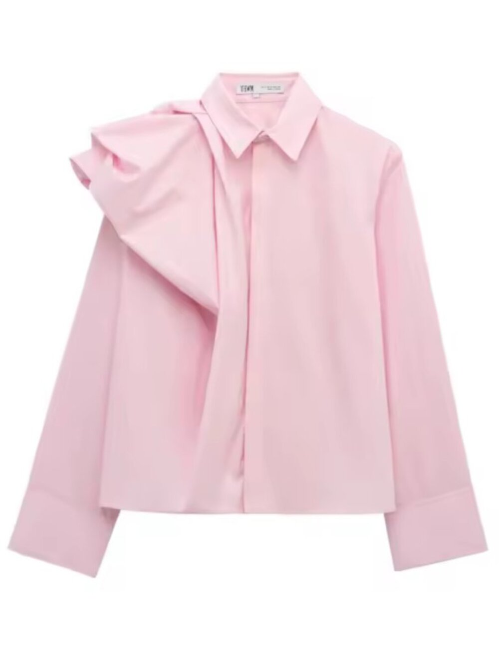 Pink Asymmetric Ruffle Blouse - Picture 1 of 1